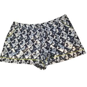 Mickey Mouse Satin B&W Boxer Style Shorts 2X